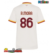 Camisa de Futebol AS Roma Rodrigo Mora #86 Equipamento Secundário Mulheres 2026-27 Manga Curta